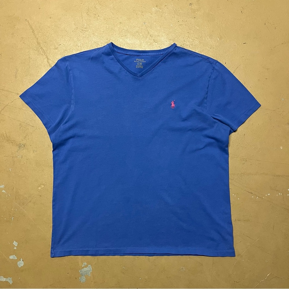 Polo by Ralph Lauren Men's Blue Purple Red Pony V Neck Large